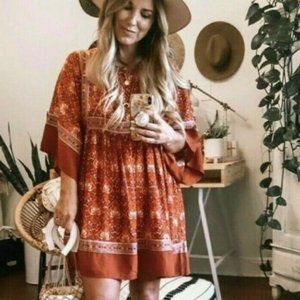 Boho Vintage Floral Summer Festival Dress